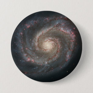 Chapa Redonda De 7 Cm Galaxia con remolinos (espacio) (universo) (Messie