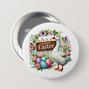 Chapa Redonda De 7 Cm Gallina gallega de Pascua