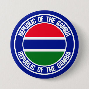 Chapa Redonda De 7 Cm Gambia Round Emblem