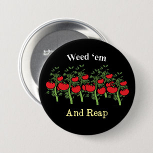 Chapa Redonda De 7 Cm Gardener Funny Weem y Reap