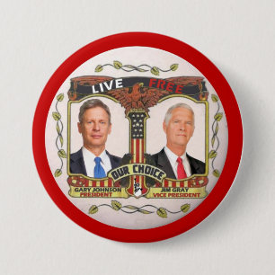 Chapa Redonda De 7 Cm Gary Johnson/gris de Jim en 2012