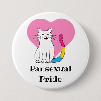 Chapa Redonda De 7 Cm Gato del Orgullo Pansexual