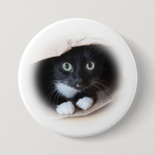Chapa Redonda De 7 Cm Gato en b AG