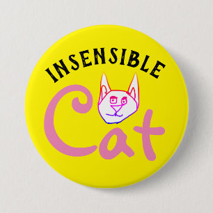Chapa Redonda De 7 Cm gato insensible