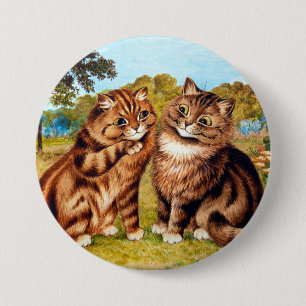 Chapa Redonda De 7 Cm Gato susurrador, Louis Wain