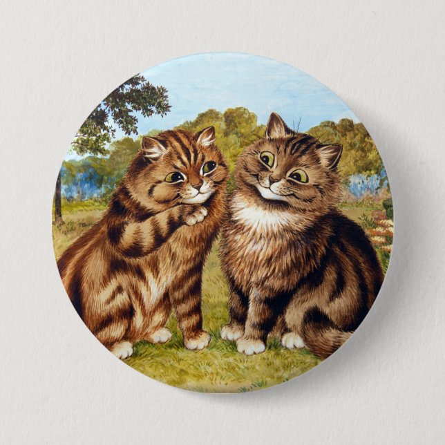 Chapa Redonda De 7 Cm Gato susurrador, Louis Wain (Anverso)