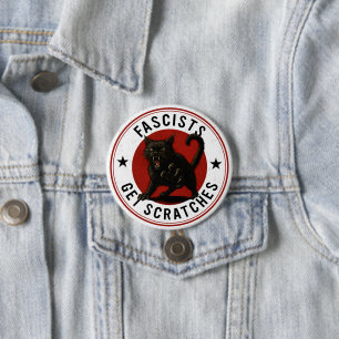 Chapa Redonda De 7 Cm Gatos Contra Fascistas