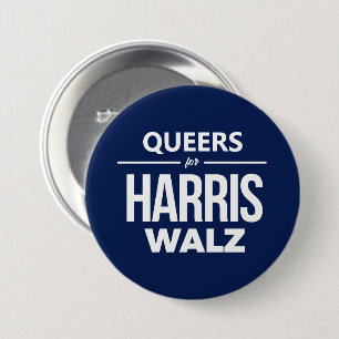 Chapa Redonda De 7 Cm Gays para Harris Walz