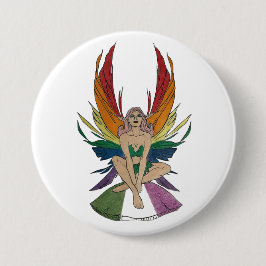 Chapa Redonda De 7 Cm Genderqueer Faerie