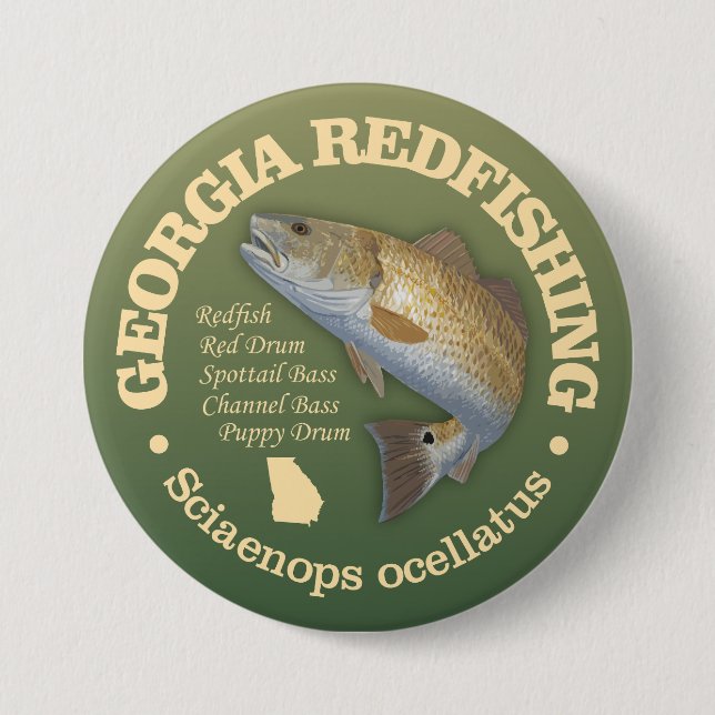 Chapa Redonda De 7 Cm Georgia (pelirroja) (Anverso)