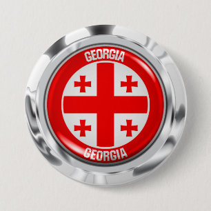 Chapa Redonda De 7 Cm Georgia Round Emblem