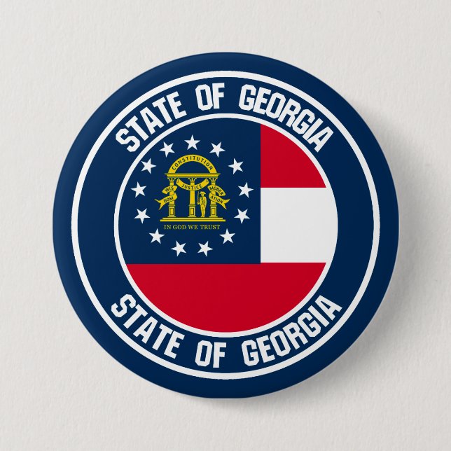 Chapa Redonda De 7 Cm Georgia Round Emblem (Anverso)