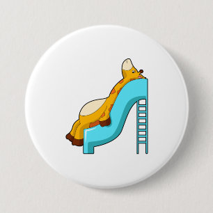Chapa Redonda De 7 Cm Giraffe