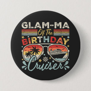 Chapa Redonda De 7 Cm Glam-mamáes de la ronda de vacaciones de crucero d
