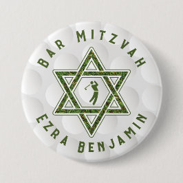 Chapa Redonda De 7 Cm Golf Them Bar Mitzvah