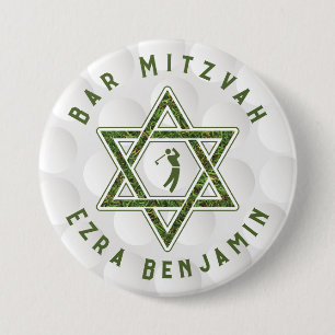 Chapa Redonda De 7 Cm Golf Them Bar Mitzvah