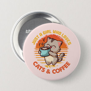 Chapa Redonda De 7 Cm Graciosa Sabiduría Kitty