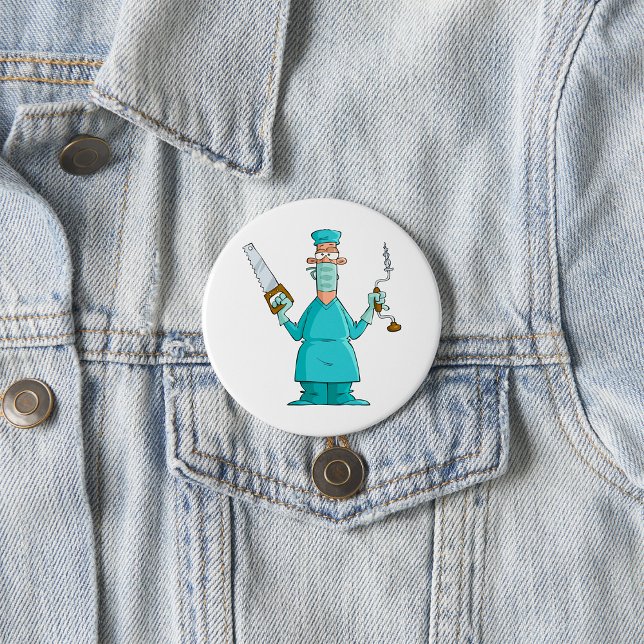 Chapa Redonda De 7 Cm Gracioso Personalizado de Cirujano Humor Médico Gr (Subido por el creador)