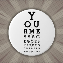 Chapa Redonda De 7 Cm Gráfico óptico de visión de Personalizado divertid