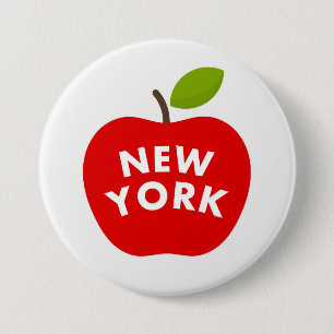 Chapa Redonda De 7 Cm Gran manzana, Nueva York