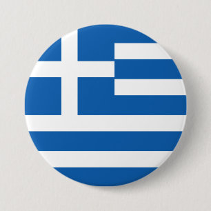 Chapa Redonda De 7 Cm Greece Flag