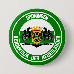 Chapa Redonda De 7 Cm Groningen Round Emblem