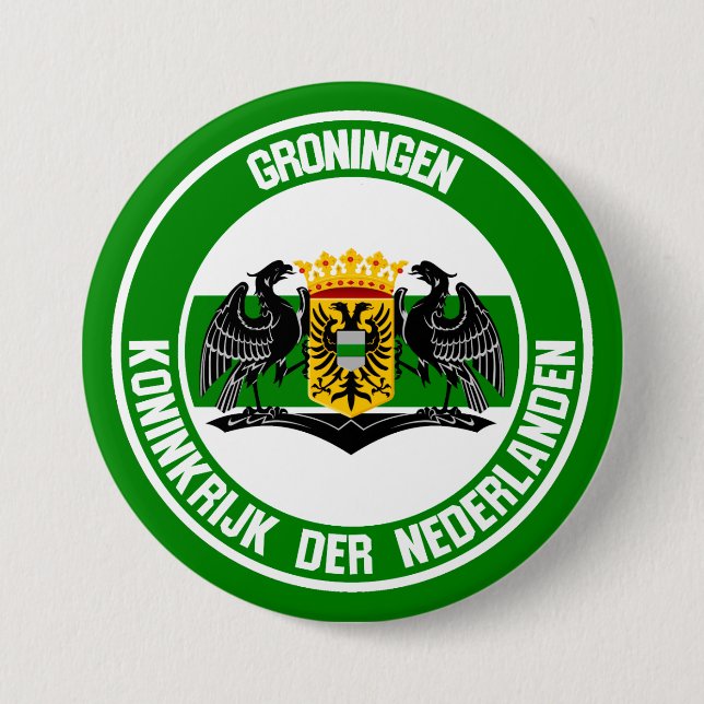 Chapa Redonda De 7 Cm Groningen Round Emblem (Anverso)