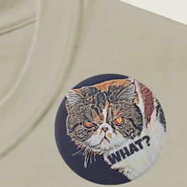 Chapa Redonda De 7 Cm Grouchy Grumpy Cat Gracioso ¿Qué?