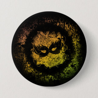 Chapa Redonda De 7 Cm Grunge Mardi Gras