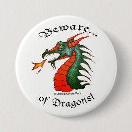 Chapa Redonda De 7 Cm Guárdese de los dragones blancos