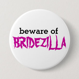 Chapa Redonda De 7 Cm Guárdese del Pin de Bridezilla