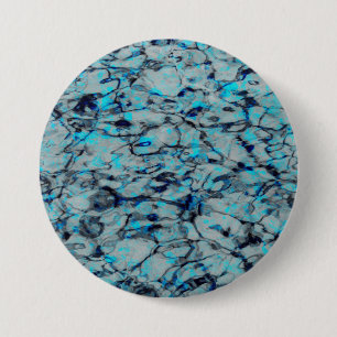Chapa Redonda De 7 Cm Guay, arte digital moderno de color azul