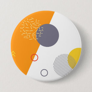 Chapa Redonda De 7 Cm Guay, ilustracion geométrico único, moderno y de m