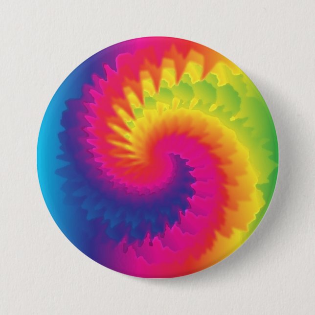 Chapa Redonda De 7 Cm Guay Rainbow Tie Dye (Anverso)