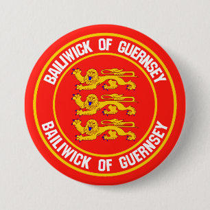 Chapa Redonda De 7 Cm Guernsey Round Emblem