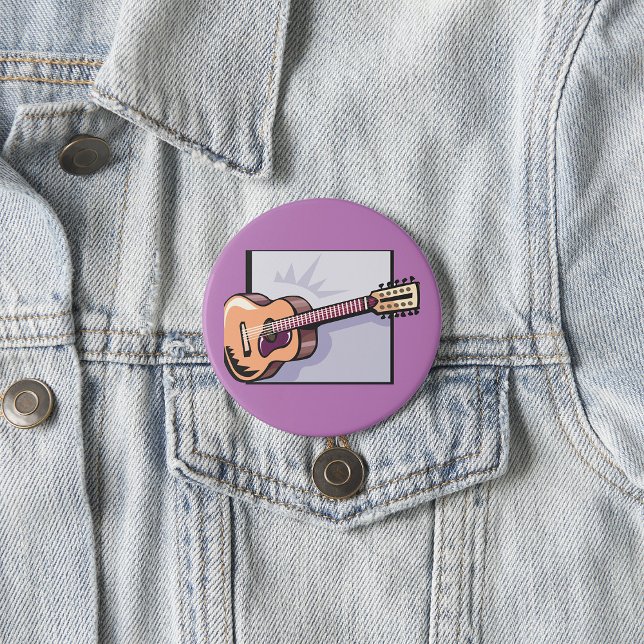 Chapa Redonda De 7 Cm Guitarra Retro Acústica De 12 Cadenas (Subido por el creador)