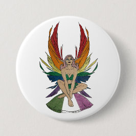 Chapa Redonda De 7 Cm Hada Genderqueer