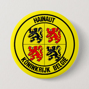Chapa Redonda De 7 Cm Hainaut Round Emblem