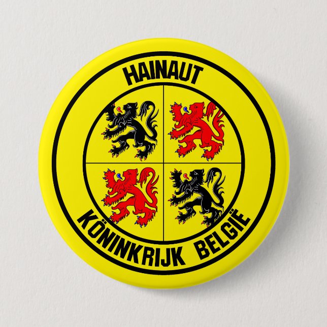Chapa Redonda De 7 Cm Hainaut Round Emblem (Anverso)