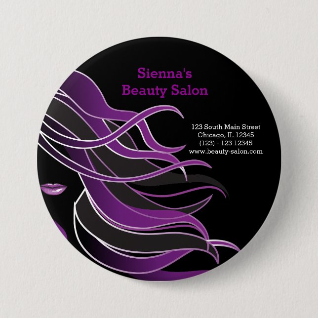 Chapa Redonda De 7 Cm Hair Stylist (Anverso)