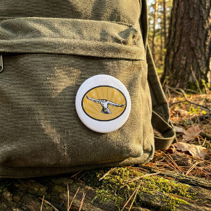 Chapa Redonda De 7 Cm Halcon Imponente Ave Rapaz Audaz