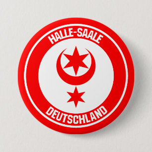 Chapa Redonda De 7 Cm Halle (Saale) Round Emblem