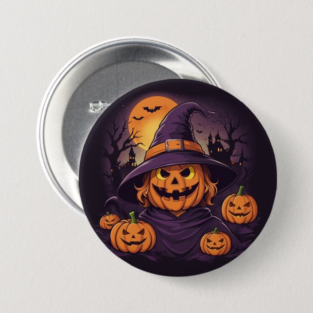 Chapa Redonda De 7 Cm Halloween- (Anverso y reverso)