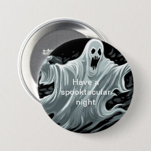 Chapa Redonda De 7 Cm Halloween Ghost Pin