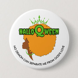 Chapa Redonda De 7 Cm Halloween HALLOQWEEN Afro Queen