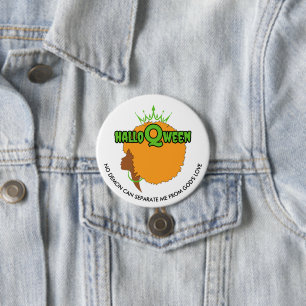 Chapa Redonda De 7 Cm Halloween HALLOQWEEN Afro Queen