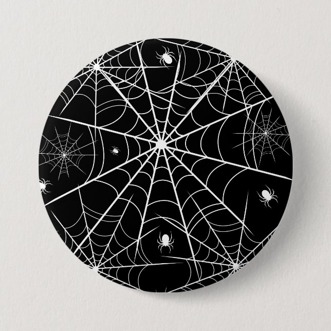 Chapa Redonda De 7 Cm Halloween Spider Web (Anverso)
