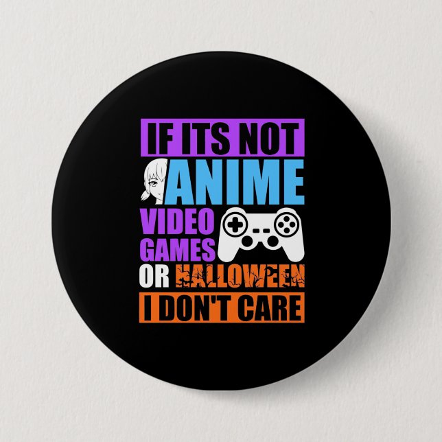Chapa Redonda De 7 Cm Halloween Video Games (Anverso)