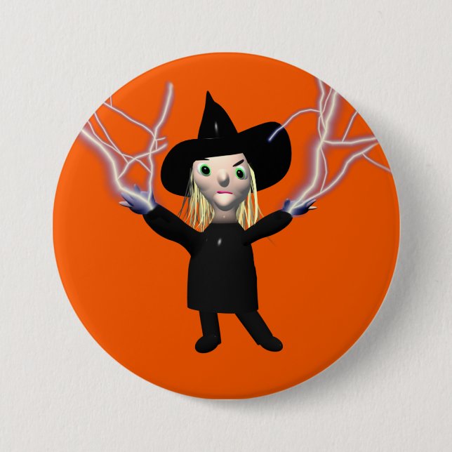 Chapa Redonda De 7 Cm Halloween Witch Spell (Anverso)