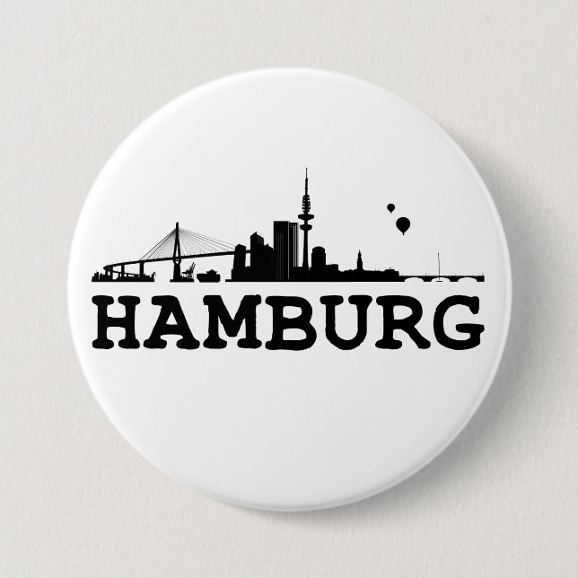 Chapa Redonda De 7 Cm Hamburgo Button/Anstecker/Pin (Anverso)